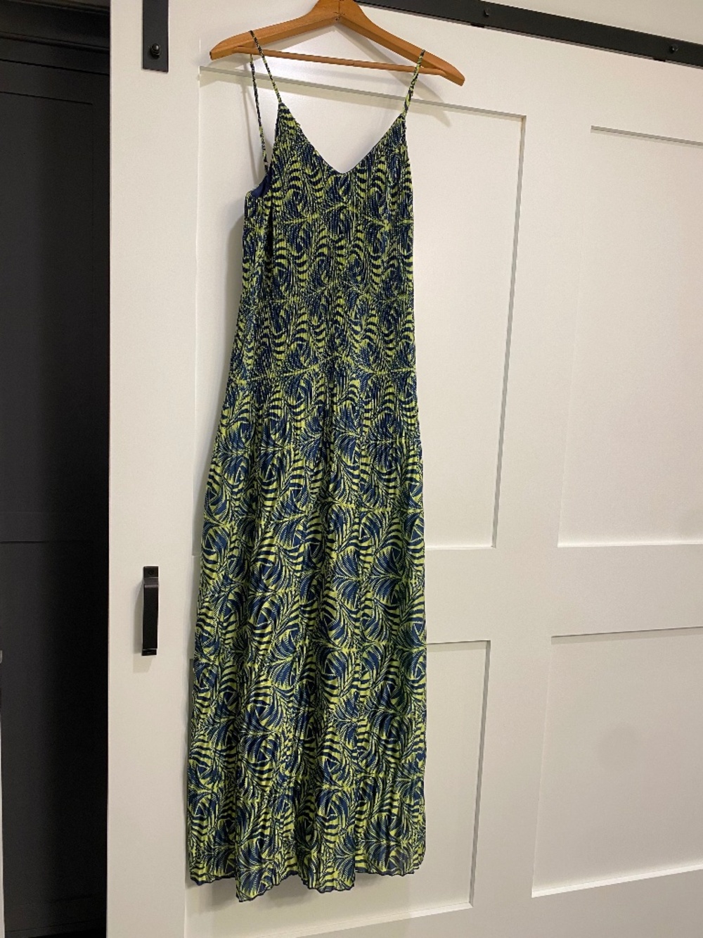 Claude Kameni Printed Pleated Maxi Dress